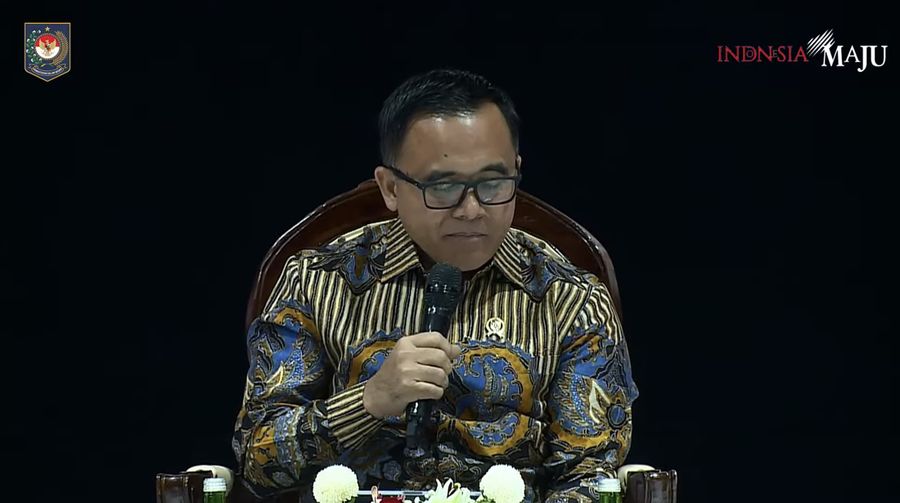 Menteri PANRB Abdullah Azwar Anas Dalam Acara Rakornas Kepala Daerah dan FORKOPIMDA Tahun 2023. (Tangkapan Layar Youtube Kemendagri RI)