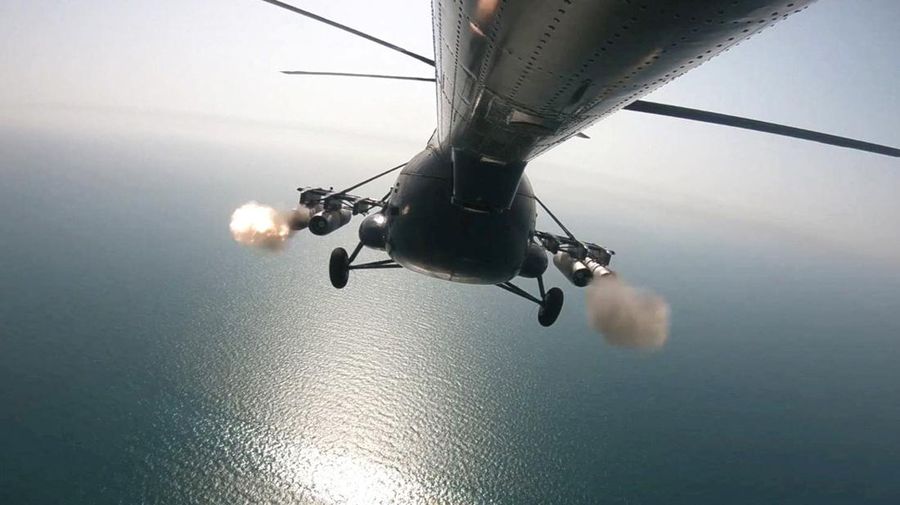 A missile is launched during an exercise of the Islamic Revolution Guards Corps (IRGC) navy in the south of Iran, in this picture obtained on January 17, 2023. IRGC/WANA (West Asia News Agency)/Handout via REUTERS ATTENTION EDITORS - THIS PICTURE WAS PROVIDED BY A THIRD PARTY
