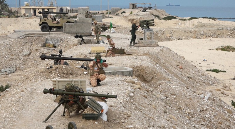 IRAN-MILITARY/ A missile is launched during an exercise of the Islamic Revolution Guards Corps (IRGC) navy in the south of Iran, in this picture obtained on January 17, 2023. IRGC/WANA (West Asia News Agency)/Handout via REUTERS ATTENTION EDITORS - THIS PICTURE WAS PROVIDED BY A THIRD PARTY
