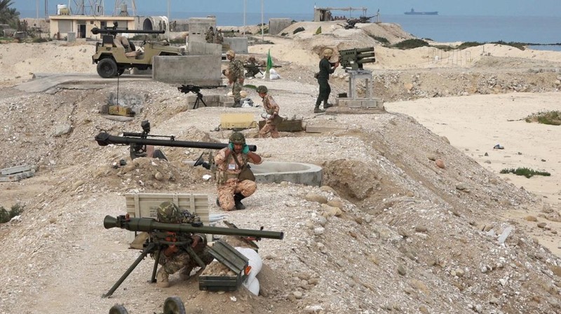 A missile is launched during an exercise of the Islamic Revolution Guards Corps (IRGC) navy in the south of Iran, in this picture obtained on January 17, 2023. IRGC/WANA (West Asia News Agency)/Handout via REUTERS ATTENTION EDITORS - THIS PICTURE WAS PROVIDED BY A THIRD PARTY