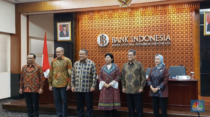 Pengumuman Hasil RDG Bulanan Bulan januari 2023 dengan Cakupan Tahunan. (CNBC Indonesia/Cantika Dinda) Pengumuman Hasil RDG Bulanan Bulan januari 2023 dengan Cakupan Tahunan. (CNBC Indonesia/Cantika Dinda)