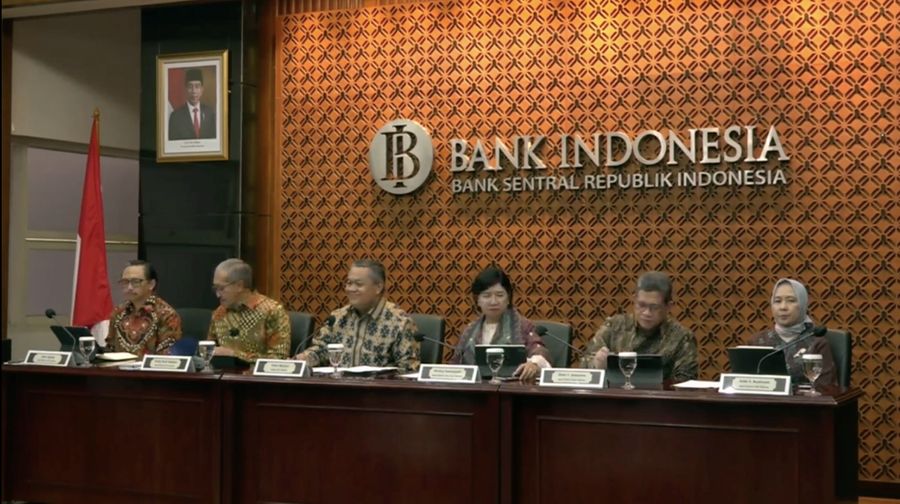 Pengumuman Hasil RDG Bulanan Bulan januari 2023 dengan Cakupan Tahunan. (CNBC Indonesia/Cantika Dinda)