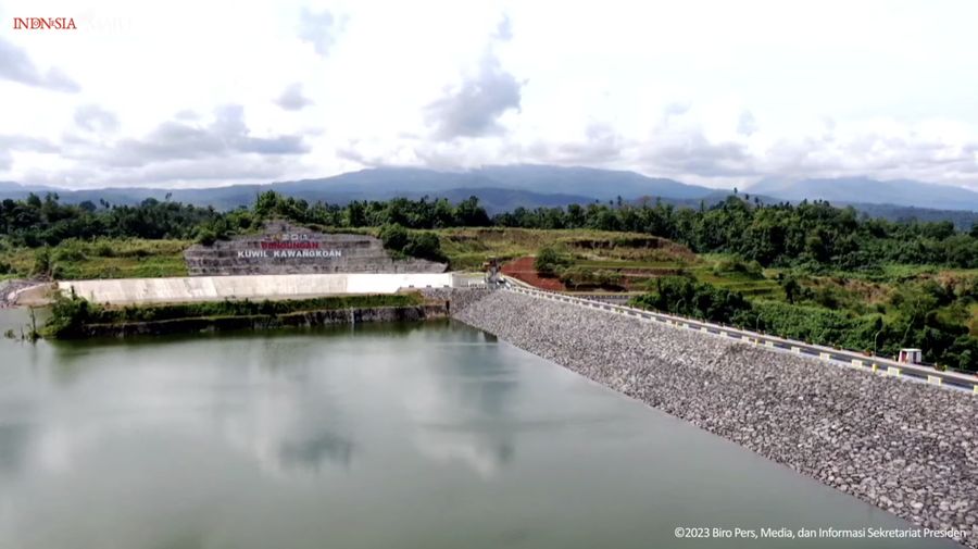 Peresmian Bendungan Kuwil Kawangkoan, Kab. Minahasa Utara, 19 Januari 2023. (Tangkapan Layar Youtube)