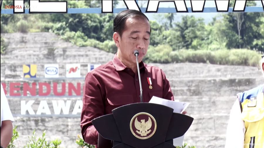 Peresmian Bendungan Kuwil Kawangkoan, Kab. Minahasa Utara, 19 Januari 2023. (Tangkapan Layar Youtube)