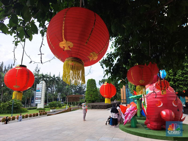 Suasana Mall Ibukota sambut Imlek (CNBC Indonesia/Muhammad Sabki)