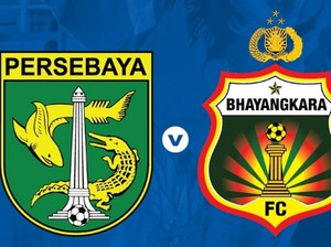 Head to Head Persebaya Surabaya vs Bhayangkara FC: Persebaya Lebih Unggul