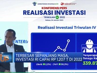 Terbesar Sepanjang Masa, Investasi RI Capai Rp1.207 T di 2022