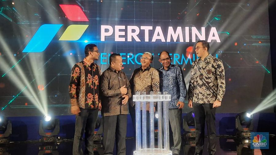 Peluncuran PT Pertamina Energy Terminal di Jakarta, Selasa (24/01/2023). (CNBC Indonesia/Firda Dwi Muliawati)