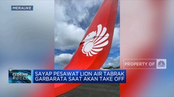 Sayap Pesawat Lion Air Tabrak Garbarata Bandara Mopah,Merauke