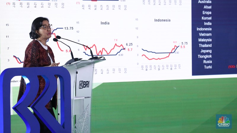 Direktur Utama PT. Bank Rakyat Indonesia (Persero) Tbk Sunarso dalam acara BRI Microfinance Outlook 2023, dengan tema Financial Inclusion and ESG: The Road to Equitable and Economic Prosperity di Gedung BRI, Jakarta, Kamis (26/1/2023). (CNBC Indonesia/Muhammad Sabki) Direktur Utama PT. Bank Rakyat Indonesia (Persero) Tbk Sunarso dalam acara BRI Microfinance Outlook 2023, dengan tema Financial Inclusion and ESG: The Road to Equitable and Economic Prosperity di Gedung BRI, Jakarta, Kamis (26/1/2023). (CNBC Indonesia/Muhammad Sabki)