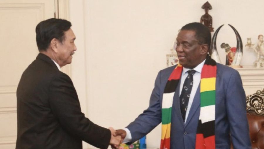 Menteri Koordinator Bidang Kemaritiman dan Investasi Luhut Binsar Pandjaitan dalam kunjungan di Zimbabwe. (Instagram @kemenkomarves)