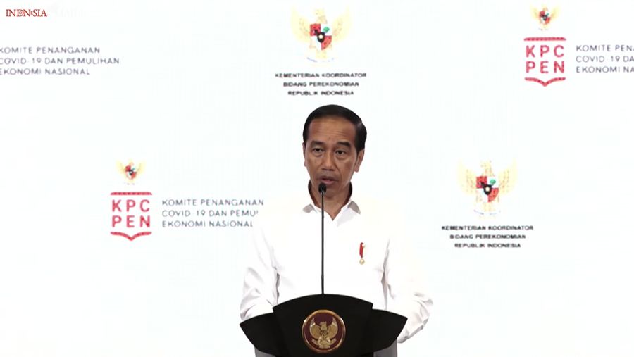 Presiden Jokowi dalam acara Rakornas Transisi Penanganan Covid-19 dan Pemulihan Ekonomi Nasional 2023, Kamis (26/1/2023). (Tangkapan layar Youtube Setpres RI)