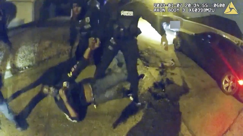 The image from video released on Jan. 27, 2023, by the City of Memphis, shows Tyre Nichols being treated by paramedics after a brutal attack by five Memphis police officers on Jan. 7, 2023, in Memphis, Tenn. Nichols died on Jan. 10. The five officers have since been fired and charged with second-degree murder and other offenses. (City of Memphis via AP)