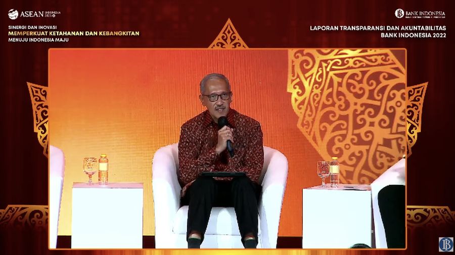 Dody Budi Waluyo di acara Laporan Transparansi dan Akuntabilitas Bank Indonesia (LTABI) 2022