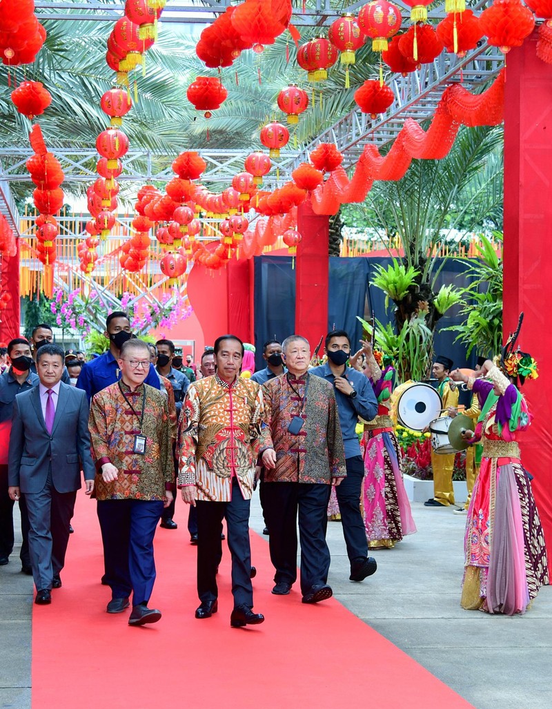 Presiden RI Jokowi di acara Perayaan Imlek Nasional Tahun 2023, Jakarta, 29 Januari 2023. (Muchlis Jr - Biro Pers Sekretariat Presiden) Presiden RI Jokowi di acara Perayaan Imlek Nasional Tahun 2023, Jakarta, 29 Januari 2023. (Muchlis Jr - Biro Pers Sekretariat Presiden)