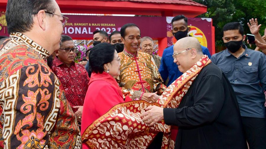 Presiden RI Jokowi di acara Perayaan Imlek Nasional Tahun 2023, Jakarta, 29 Januari 2023. (Muchlis Jr - Biro Pers Sekretariat Presiden)