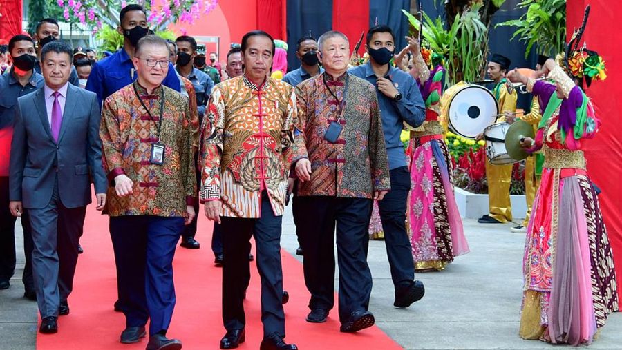 Presiden RI Jokowi di acara Perayaan Imlek Nasional Tahun 2023, Jakarta, 29 Januari 2023. (Muchlis Jr - Biro Pers Sekretariat Presiden)