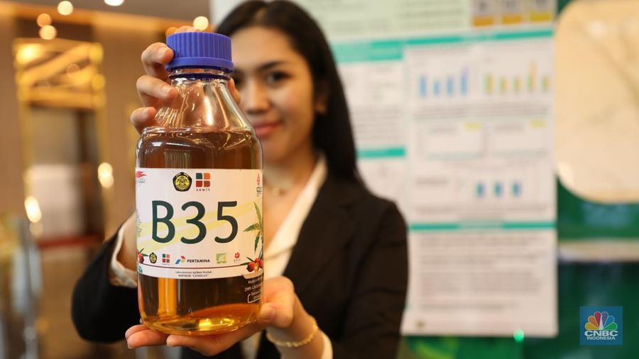 Bahan Bakar B35. (CNBC Indonesia/Tri Susilo)