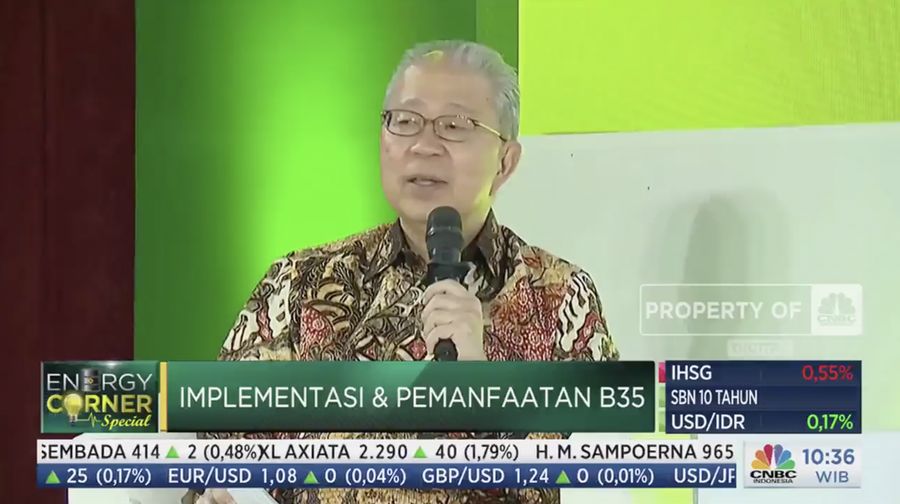 Ketua Umum GAIKINDO Yohanes Nangoi, dalam acara Energy Corner Special B35 Implementation bertajuk 