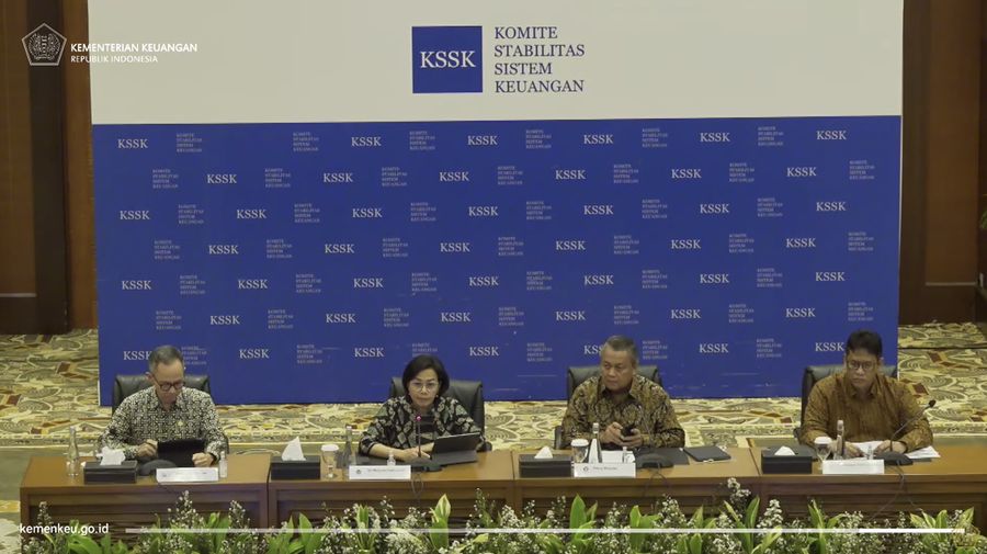 Konferensi Pers KSSK: Hasil Rapat Berkala KSSK I Tahun 2023. (Tangkapan Layar Youtube/Menteri Keuangan)