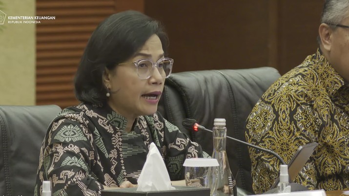 Menteri Keuangan Sri Mulyani memberikan keterangan pers KSSK: Hasil Rapat Berkala KSSK I Tahun 2023 (Tangkapan Layar Youtube Kemenkeu RI) Menteri Keuangan Sri Mulyani memberikan keterangan pers KSSK: Hasil Rapat Berkala KSSK I Tahun 2023 (Tangkapan Layar Youtube Kemenkeu RI)