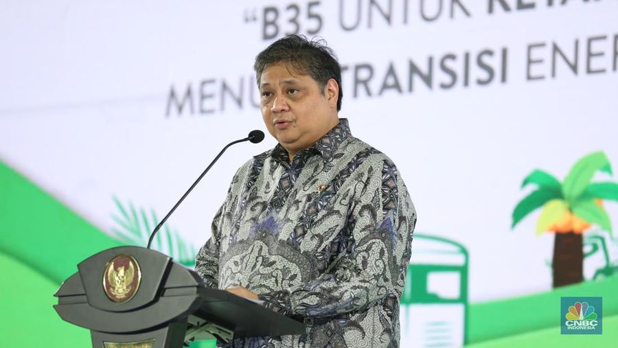 Menteri Koordinator Ekonomi RI, Airlangga Hartarto sebagai kunci pembicara dalam acara Energy Corner Special B35 Implementation bertajuk 