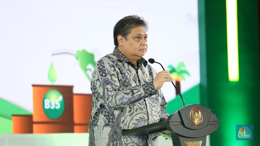 Menteri Koordinator Ekonomi RI, Airlangga Hartarto sebagai kunci pembicara dalam acara Energy Corner Special B35 Implementation bertajuk 