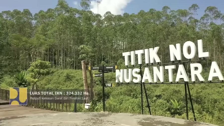 Pemerintah melalui Kementerian Pekerjaan Umum dan Perumahan Rakyat (PUPR) telah memulai pembangunan Ibu Kota Negara (IKN) Nusantara. Hingga awal tahun 2023, progres pembangunan telah mencapai 12 persen. (Tangkapan Layar Youtube Sekretariat Kabinet RI)