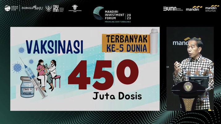 Presiden Joko Widodo sebagai pembicara kunci dalam acara Mandiri Investment Forum, 1 Februari 2023. Presiden Joko Widodo sebagai pembicara kunci dalam acara Mandiri Investment Forum, 1 Februari 2023. (Tangkapan Layar Youtube 12thMIF2023)