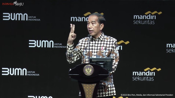 Presiden Joko Widodo sebagai pembicara kunci dalam acara Mandiri Investment Forum, 1 Februari 2023. Presiden Joko Widodo sebagai pembicara kunci dalam acara Mandiri Investment Forum, 1 Februari 2023. (Tangkapan Layar Youtube Sekretariat Presiden)