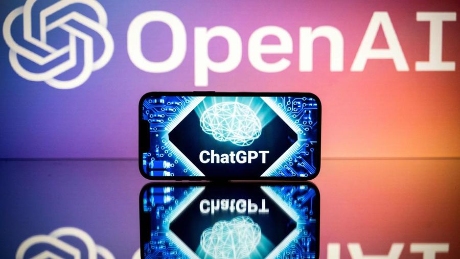 This picture taken on January 23, 2023 in Toulouse, southwestern France, shows screens displaying the logos of OpenAI and ChatGPT. - ChatGPT is a conversational artificial intelligence software application developed by OpenAI. (Photo by Lionel BONAVENTURE / AFP) (Photo by LIONEL BONAVENTURE/AFP via Getty Images)