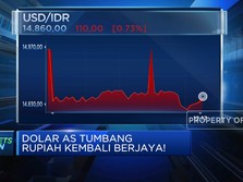 Dolar AS Tumbang, Rupiah Berjaya ke Rp 14.800-an per USD
