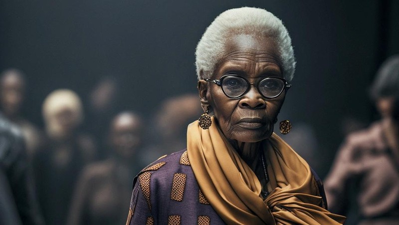 Nigerian artist Malik Afegbua creates hyper-realistic pictures of African elderly people, using artificial intelligence, at his home in Lagos, Nigeria January 25, 2023. REUTERS/Temilade Adelaja