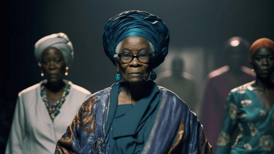 Nigerian artist Malik Afegbua creates hyper-realistic pictures of African elderly people, using artificial intelligence, at his home in Lagos, Nigeria January 25, 2023. REUTERS/Temilade Adelaja