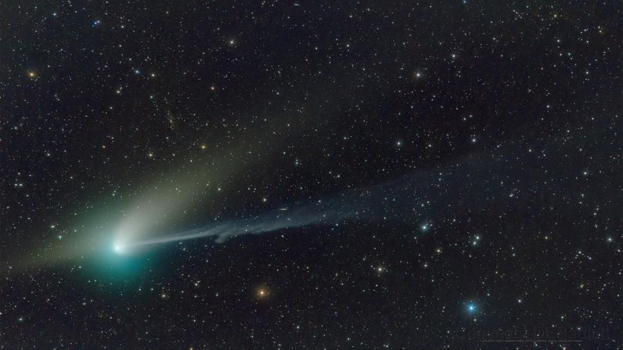 A green comet named Comet C/2022 E3 (ZTF), which last passed by our planet about 50,000 years ago, is seen from the Pico de las Nieves, in the island of Gran Canaria, Spain, February 1, 2023. REUTERS/Borja Suarez      TPX IMAGES OF THE DAY