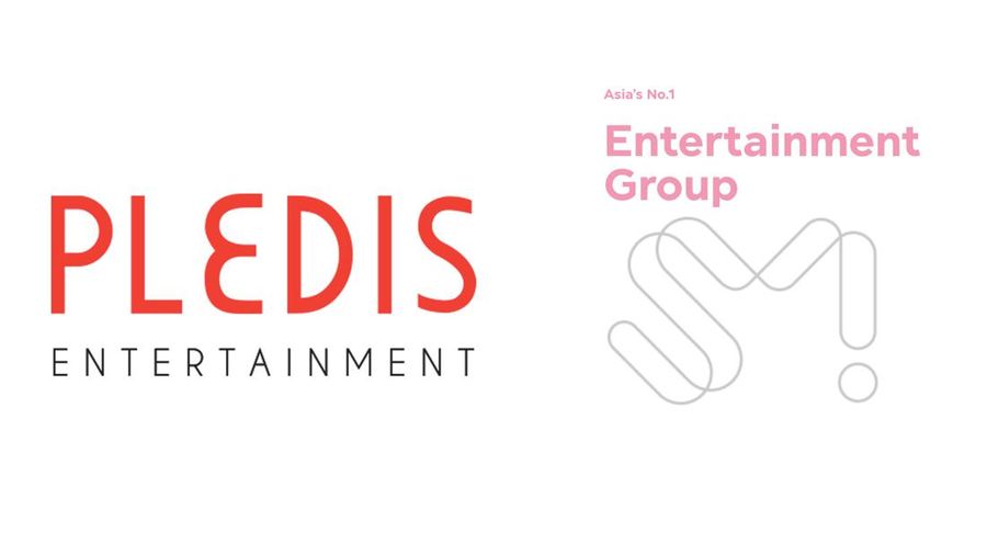Kolase Logo Pledis Entertainment dan SM Entertainment. (Dok. SM Entertainment dan Dok. Pledis Entertainment)