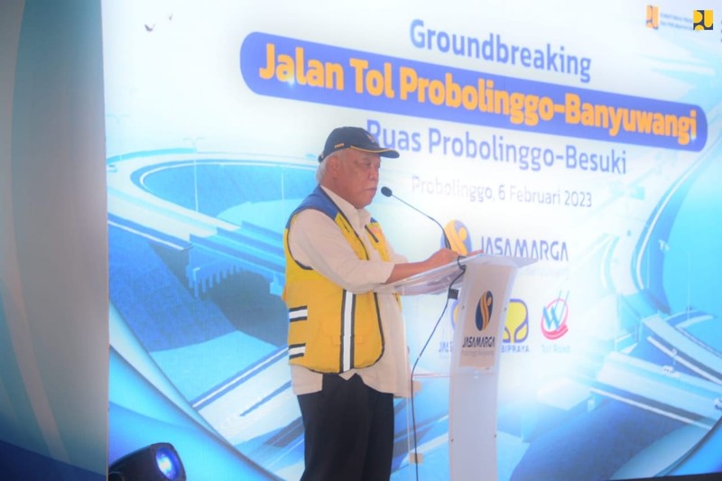 Kementerian Pekerjaan Umum dan Perumahan Rakyat (PUPR) memulai pembangunan ruas Jalan Tol Probolinggo-Banyuwangi tahap I Probolinggo hingga Besuki sepanjang 49,68 km. (Dok. Kementerian PUPR)