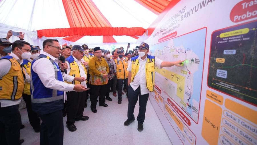 Kementerian Pekerjaan Umum dan Perumahan Rakyat (PUPR) memulai pembangunan ruas Jalan Tol Probolinggo-Banyuwangi tahap I Probolinggo hingga Besuki sepanjang 49,68 km. (Dok. Kementerian PUPR)