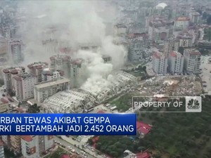 Video: Korban Gempa Turki Terus Bertambah, Tembus 2.452 Orang