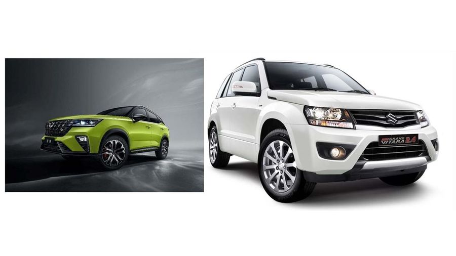 Ilustrasi Wuling Alvez dan Suzuki Grand Vitara