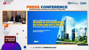 Video: Melesat 67%, Laba BRI 2022 Tembus Rp 51,4 Triliun