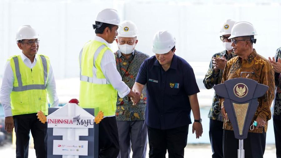 Peresmian pengoperasian Pabrik Pupuk NPK Pupuk Iskandar Muda (PIM) yang berlokasi di Kawasan Ekonomi Khusus (KEK) Arun, Lhokseumawe, Aceh, Jumat (10/2/2023). (Dok: BUMN)