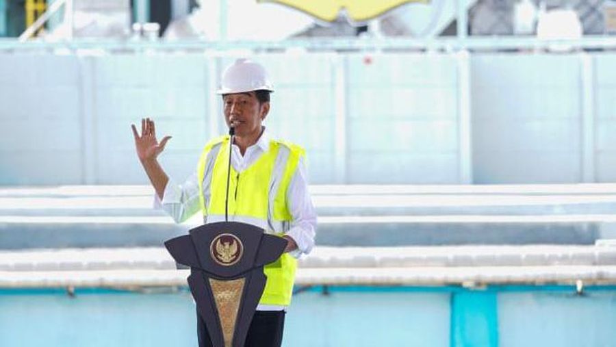 Peresmian pengoperasian Pabrik Pupuk NPK Pupuk Iskandar Muda (PIM) yang berlokasi di Kawasan Ekonomi Khusus (KEK) Arun, Lhokseumawe, Aceh, Jumat (10/2/2023). (Dok: BUMN)