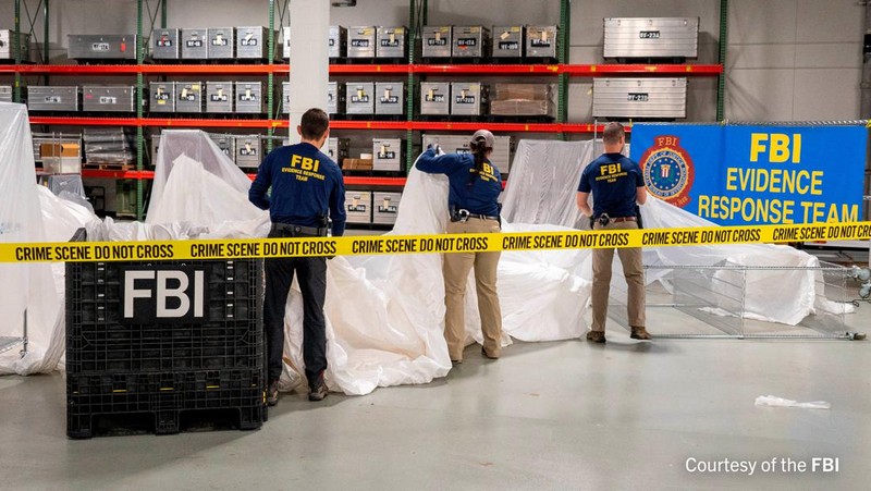 Amerika Serikat (AS) kembali menembak jatuh benda asing pada Sabtu (11/2). Kali ini benda asing tersebut terbang di atas Kanada. (FBI via REUTERS/HANDOUT)
