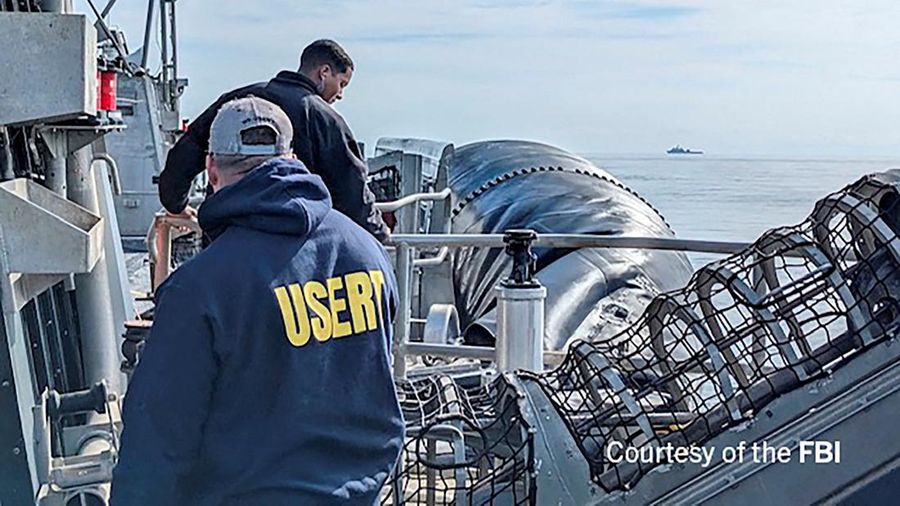 Amerika Serikat (AS) kembali menembak jatuh benda asing pada Sabtu (11/2). Kali ini benda asing tersebut terbang di atas Kanada. (FBI via REUTERS/HANDOUT)