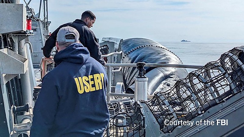 Amerika Serikat (AS) kembali menembak jatuh benda asing pada Sabtu (11/2). Kali ini benda asing tersebut terbang di atas Kanada. (FBI via REUTERS/HANDOUT)