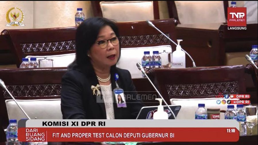Filianingsih Hendarta, Calon Deputi Gubernur BI. (Tangkapan Layar Youtube komisi XI DPR RI)