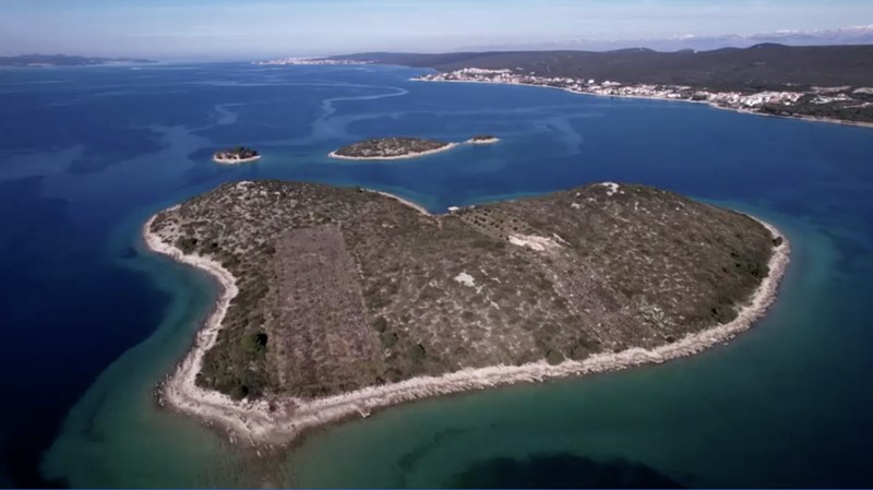 Pulau Cinta di Kroasia akan dijual. (Tangkapan Layar Video Reuters)