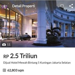 Bikin Kaget! Hotel Mewah Dijual Online, Harganya Triliunan