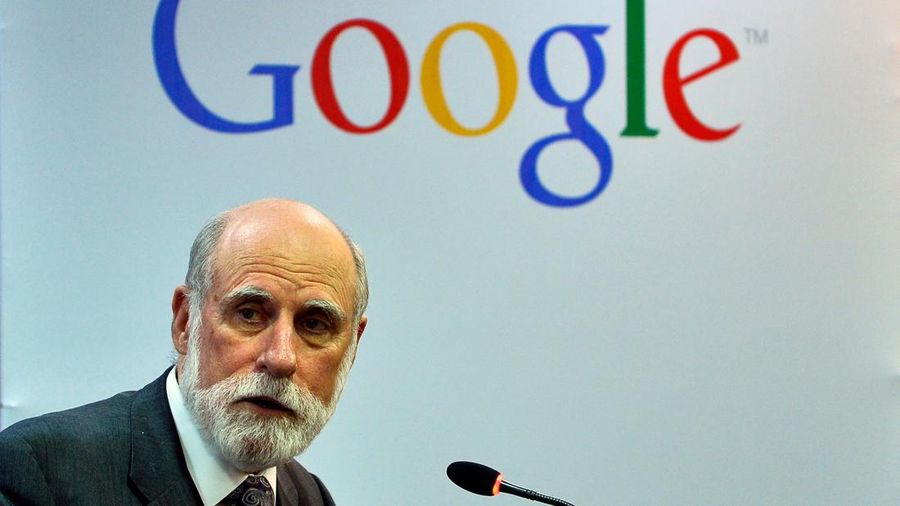 Vinton G. Cerf, Vice President and Chief Internet Evangelist of Google, speaks during an interactive session in New Delhi on January 6, 2015. Cerf spoke during an interactive session entitled Innovation, Jobs and the Internet organised by the Federation of Indian Chambers of Commerce and Industry (FICCI). AFP PHOTO / CHANDAN KHANNA (Photo by Chandan KHANNA / AFP) (Photo by CHANDAN KHANNA/AFP via Getty Images)